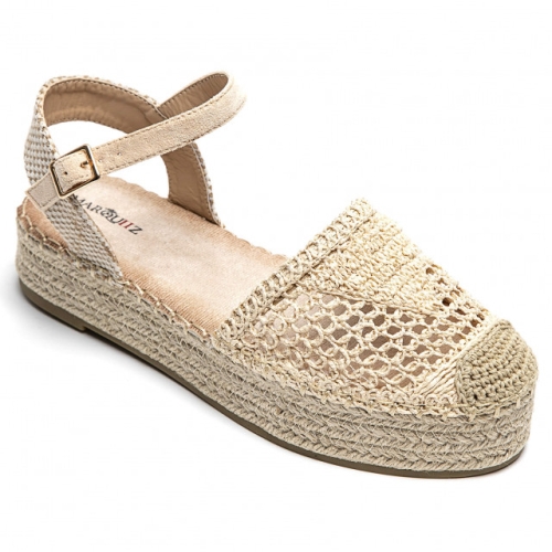 Дамски бежови еспадрили- Klara Beige 12005