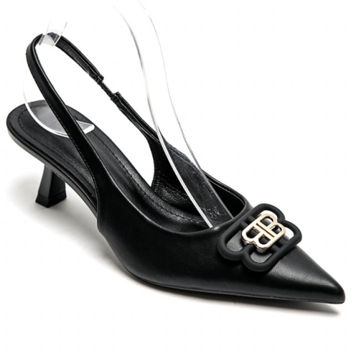 Черни обувки с отворена пета- Zara Black 12122