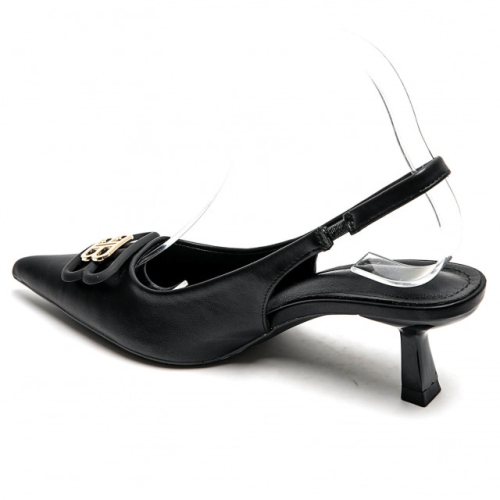 Черни обувки с отворена пета- Zara Black 12122