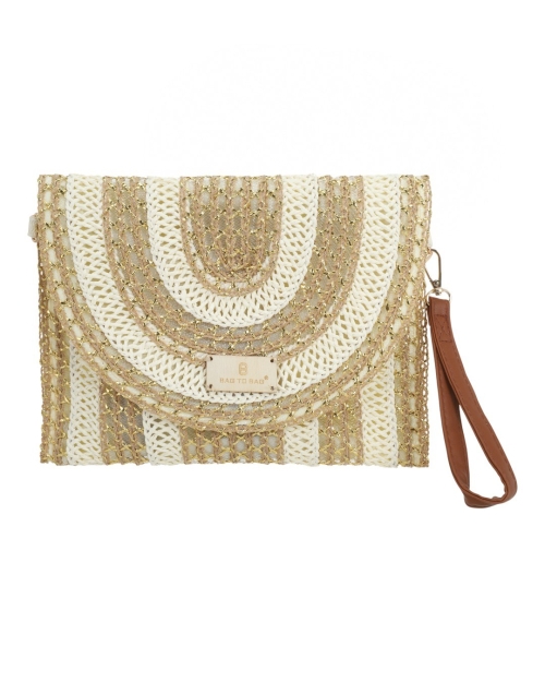 Бежова малка чанта със златно клъч - Bali Beige 12176