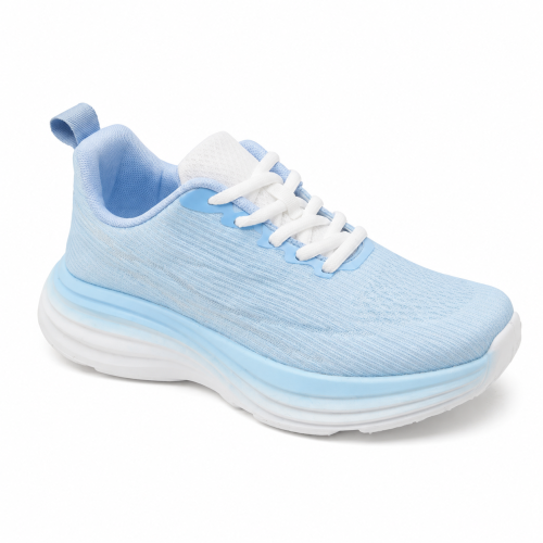 Сини дамски маратонки с олекотена платформа- Area Blue 12200